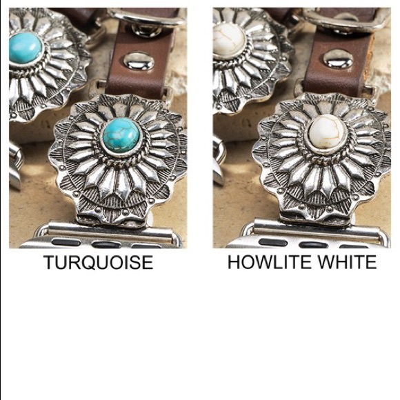 Natural Stone Concho Apple Watch Band - Picture 6 of 7
